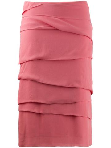 Versus Pre-owned Draped Fitted Skirt - Pink