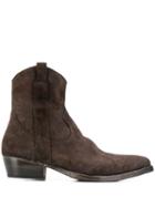 Silvano Sassetti Leather Ankle Boots - Brown