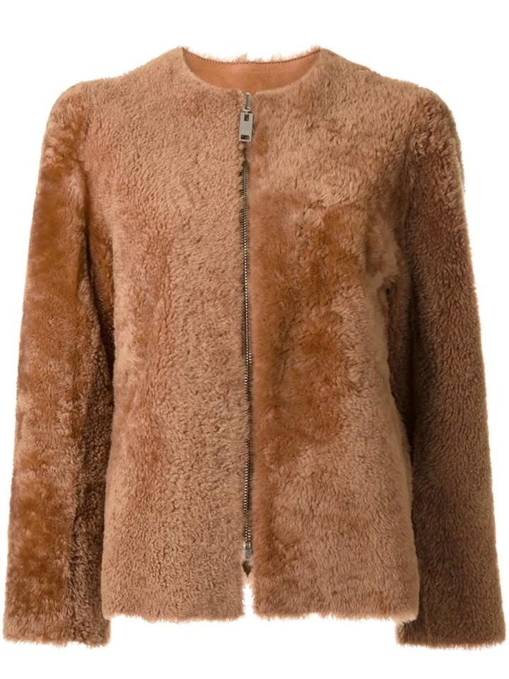 Isabel Marant 'aja' Jacket, Women's, Size: 38, Brown, Lamb Fur