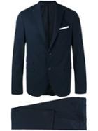 Neil Barrett - Deconstructed Narrow Peak Suit - Men - Cotton/spandex/elastane/viscose/polyester - 50, Blue, Cotton/spandex/elastane/viscose/polyester