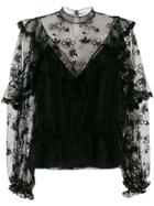 Chloé Embroidered Blouse - Black