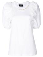 Simone Rocha Embellished Neck T-shirt - White