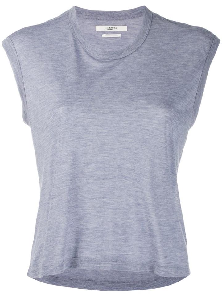 Isabel Marant Étoile Cropped Round Neck T-shirt - Blue
