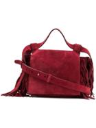Elena Ghisellini Fringe Detail Shoulder Bag - Red