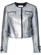 Msgm Metallic Tweed Jacket