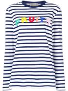 Être Cécile Striped Longlseeved T-shirt - White