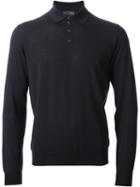 Drumohr Classic Polo Neck Shirt, Men's, Size: 48, Blue, Merino