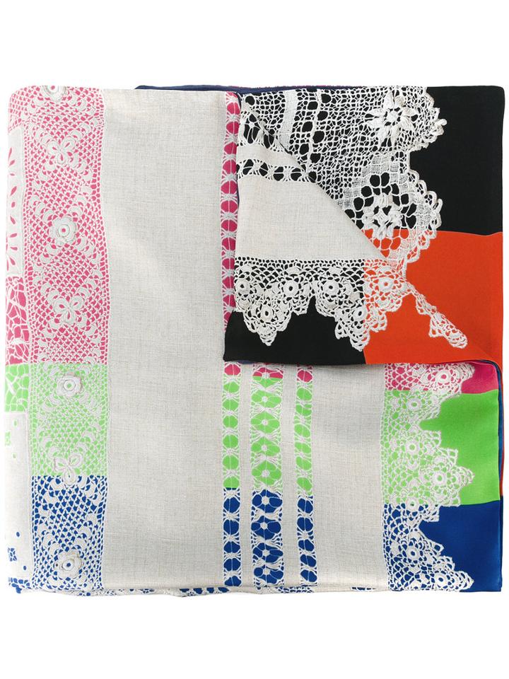 Pierre-louis Mascia Woven Pattern Scarf, Women's, Silk/cotton