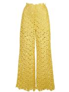 Rosie Assoulin Floral Lace Trousers - Yellow