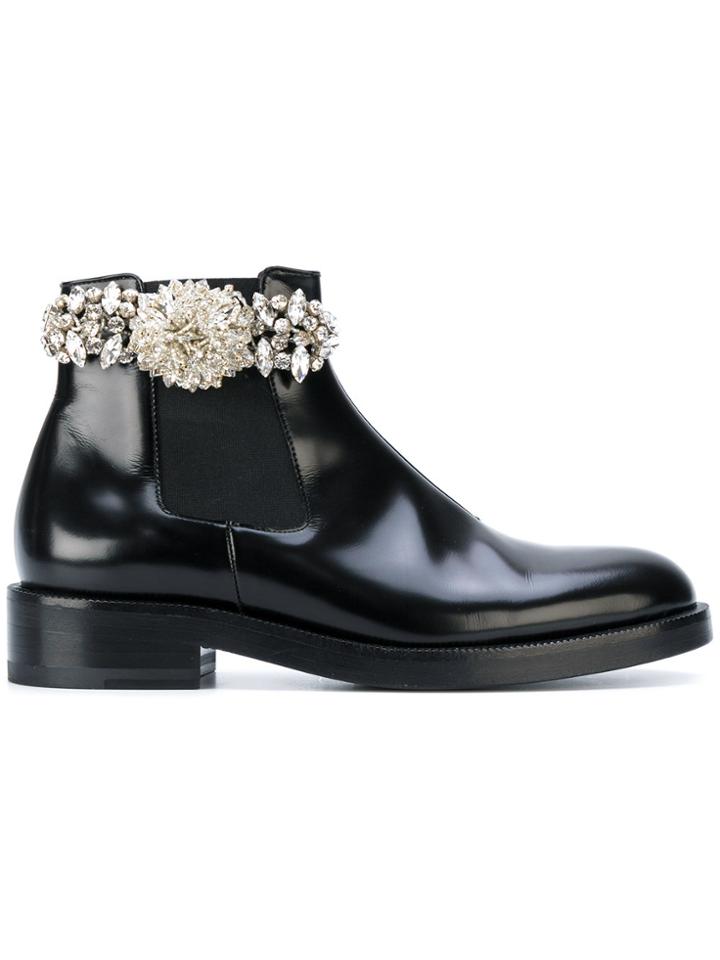 Christopher Kane Crystal Chelsea Boot - Black