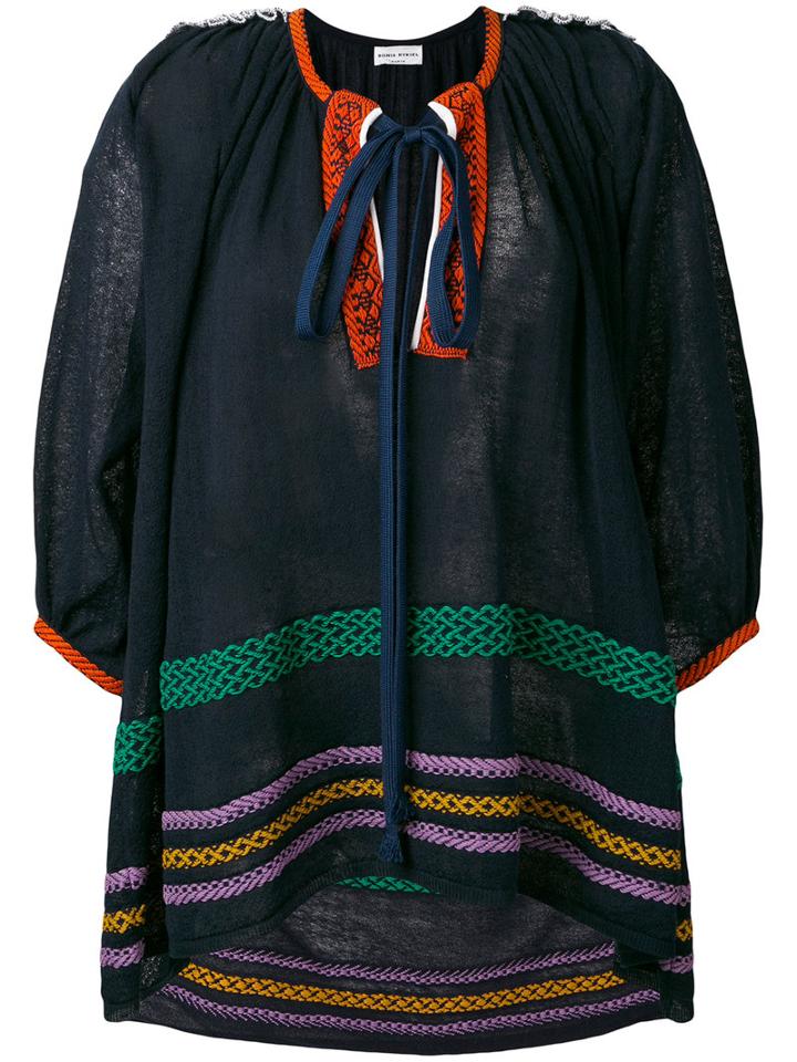 Contrast Tunic - Women - Cotton/linen/flax/polyamide - S, Black, Cotton/linen/flax/polyamide, Sonia Rykiel