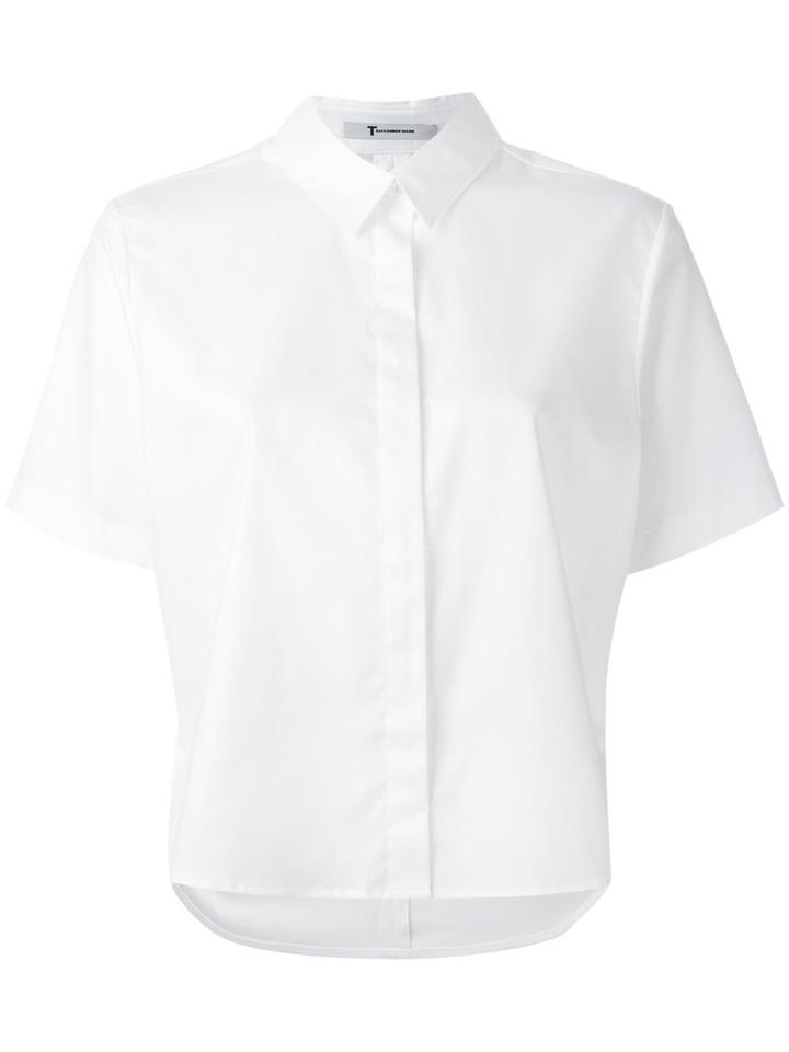 T By Alexander Wang Cropped Shirt, Women's, Size: 2, White, Cotton
