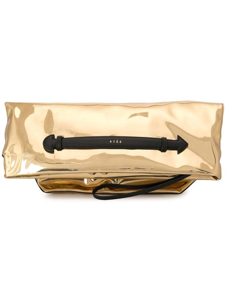 Stée Alia Metallic Clutch - Gold