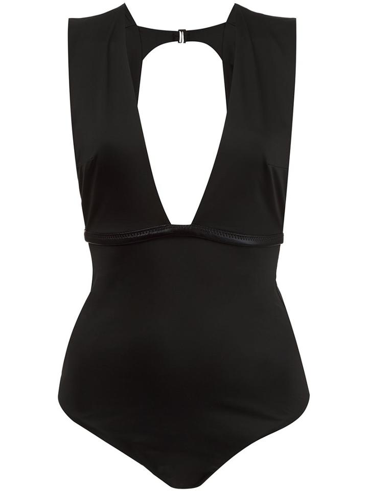 Fleur Du Mal One Piece Swimsuit, Women's, Size: Small, Black, Polyamide/spandex/elastane