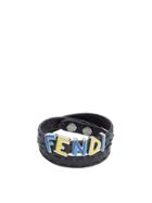 Fendi Logo Wrap-around Cuff - Black