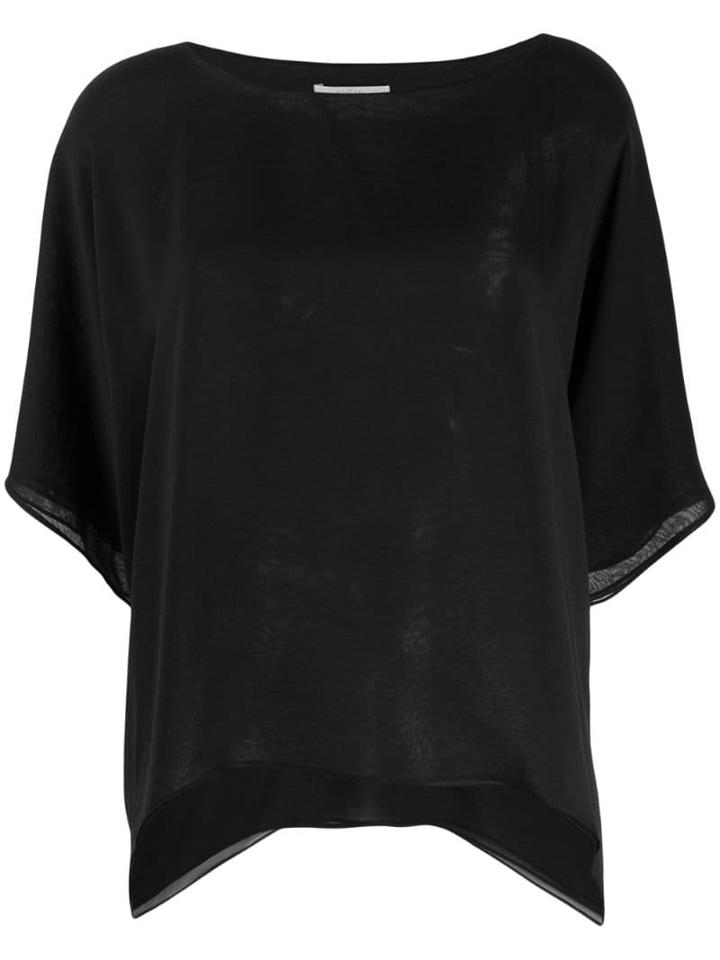 Dusan Boat Neck Blouse - Black