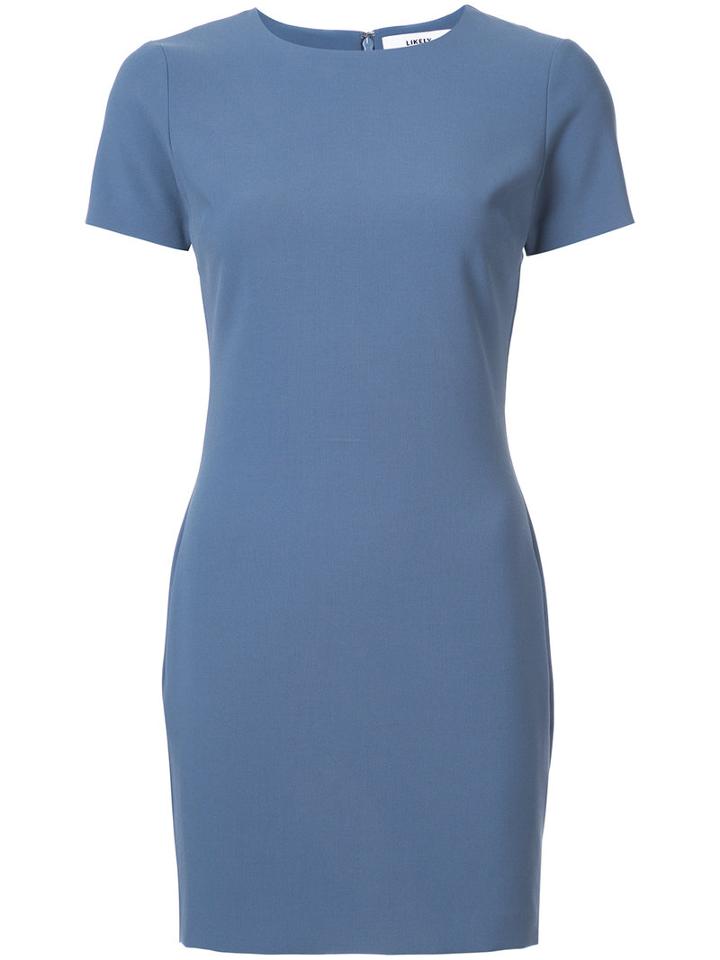 Likely - Fitted T-shirt Dress - Women - Polyester/spandex/elastane/rayon - 6, Blue, Polyester/spandex/elastane/rayon