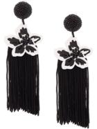 Sachin & Babi Beaded Floral Earrings - Black