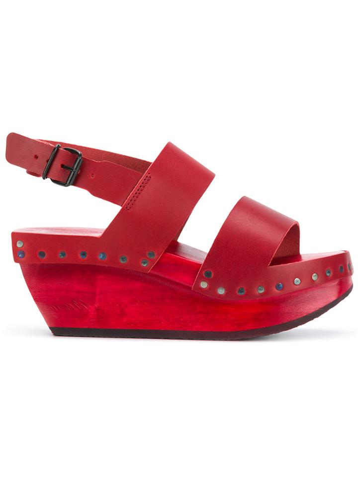 Trippen Classic Sling-back Sandals - Red