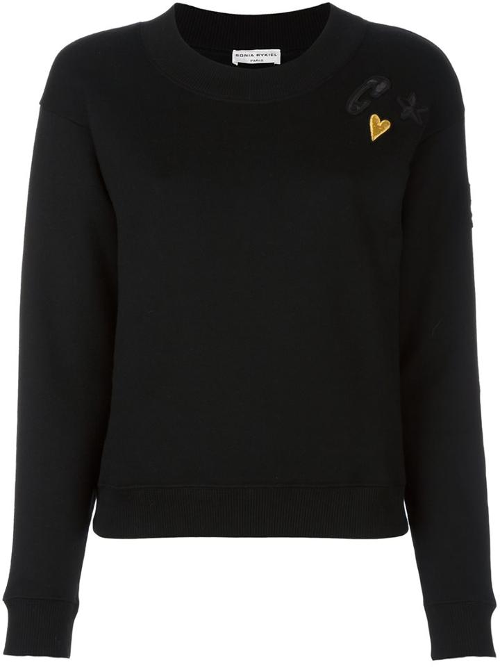 Sonia Rykiel 'heart' Chest Patch Sweatshirt