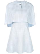 Sara Battaglia Cape Style Mini Dress - Blue