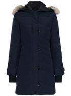 Canada Goose Lorette Feather Down Cotton Blend Hooded Parka - Blue