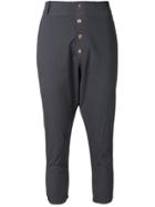 Kristensen Du Nord Dropped Crotch Cropped Jodphur Trousers - Grey