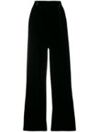 Fendi High Waist Palazzo Trousers - Black