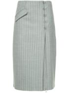 Jonathan Simkhai Striped Pencil Skirt - Grey