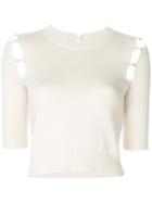 Sonia Rykiel Short-sleeve Knitted Top - Nude & Neutrals