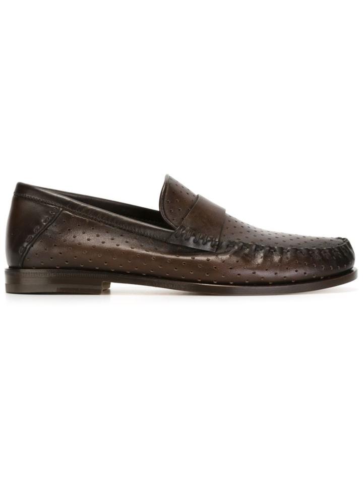 Santoni Classic Loafers, Men's, Size: 6.5, Brown, Leather