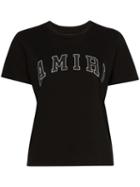 Amiri Logo Print Cotton T-shirt - Black