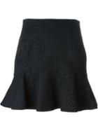 Dsquared2 Embellished Mini Skirt, Women's, Size: 38, Black, Polyester/spandex/elastane/viscose/virgin Wool