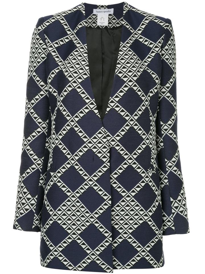 Bianca Spender Last Scene Diamond Print Jacket - Blue