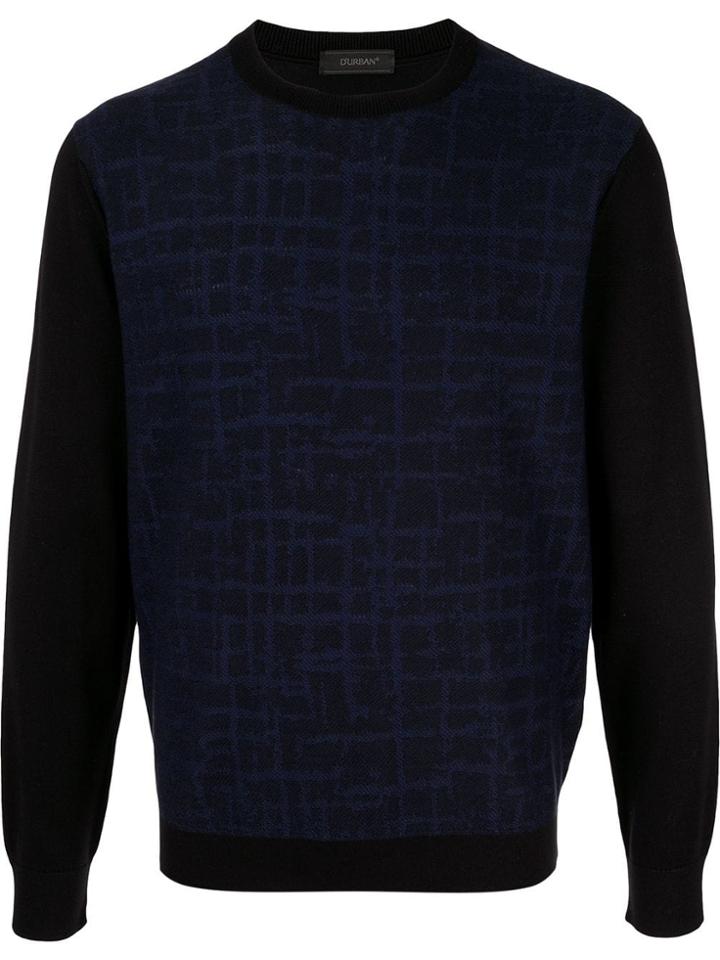 D'urban Contrast Panel Jumper - Blue