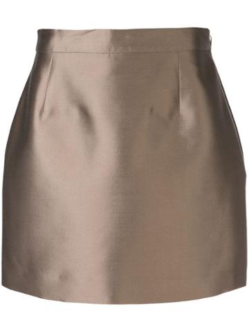Victoria Hayes Zipped Mini Skirt - Gold