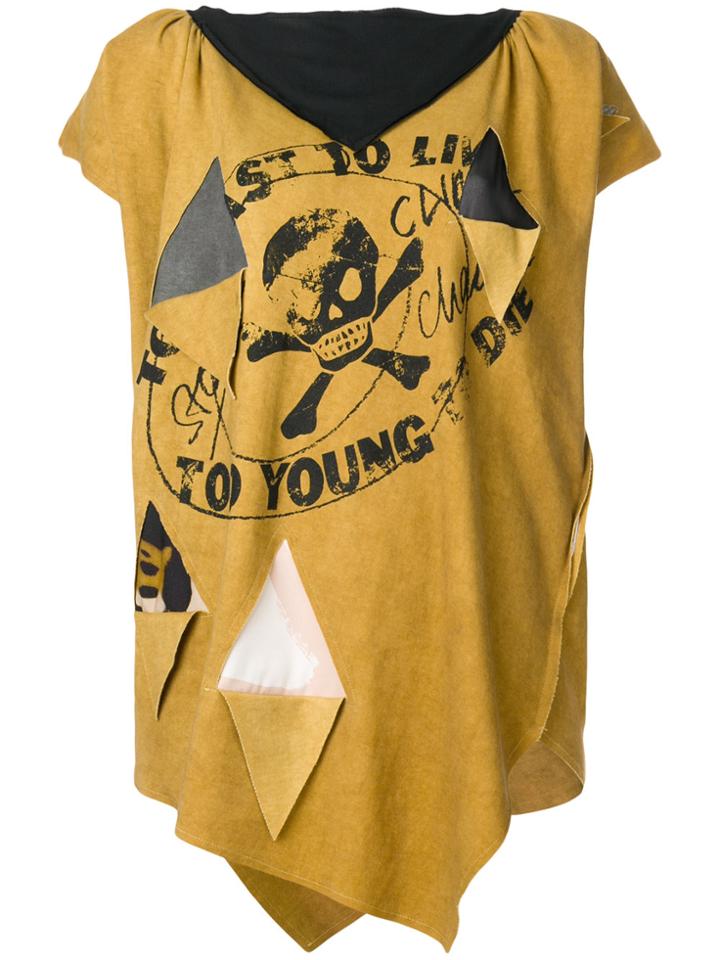 Vivienne Westwood Anglomania Oversized Asymmetric T-shirt - Yellow &