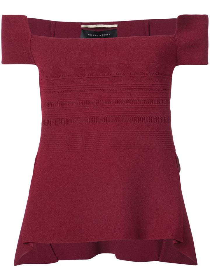 Roland Mouret Off-shoulder Top - Red