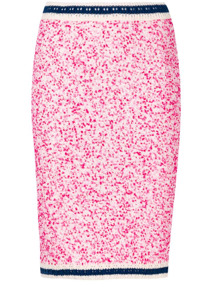 P.a.r.o.s.h. Bouclé Knitted Skirt - Pink & Purple