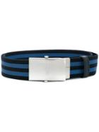 Prada Striped Buckle Belt - Blue