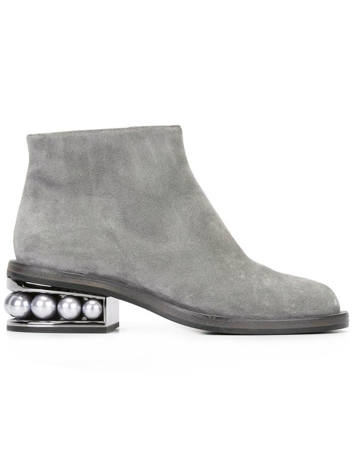 Nicholas Kirkwood Casati Pearl Ankle Boots - Grey
