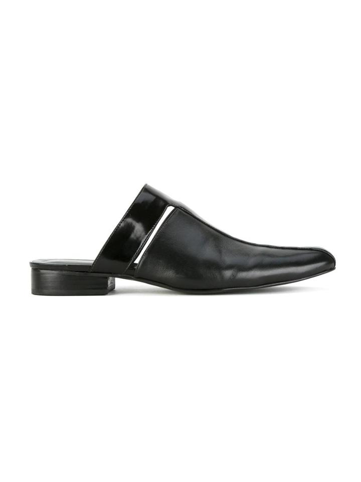 Gloria Coelho Leather Mules - Black