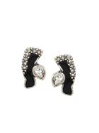 Camila Klein Enamel Earrings - Black