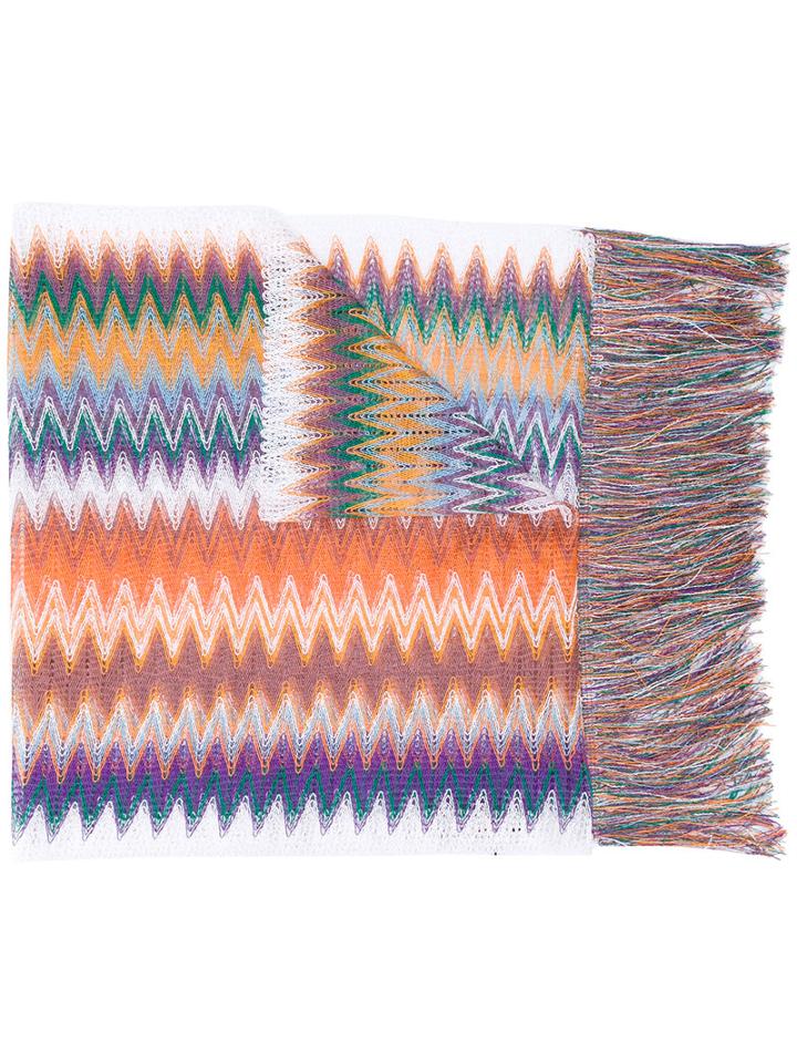Missoni - Zigzag Scarf - Women - Nylon/viscose - One Size, Nylon/viscose