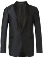 Pal Zileri Embroidered Tuxedo Blazer - Blue