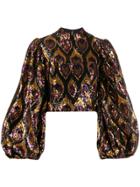 Giuseppe Di Morabito Sequinned Bell Sleeve Blouse - Gold