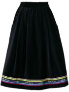 Mira Mikati High-waisted Stripe Detail Skirt - Blue