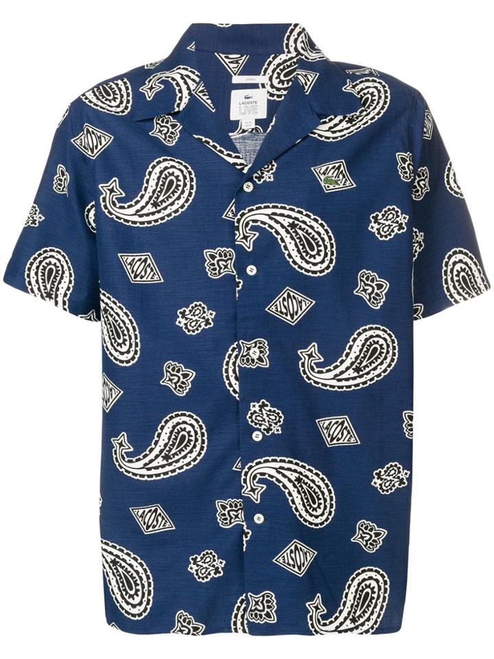Lacoste Paisley Print Shirt - Blue