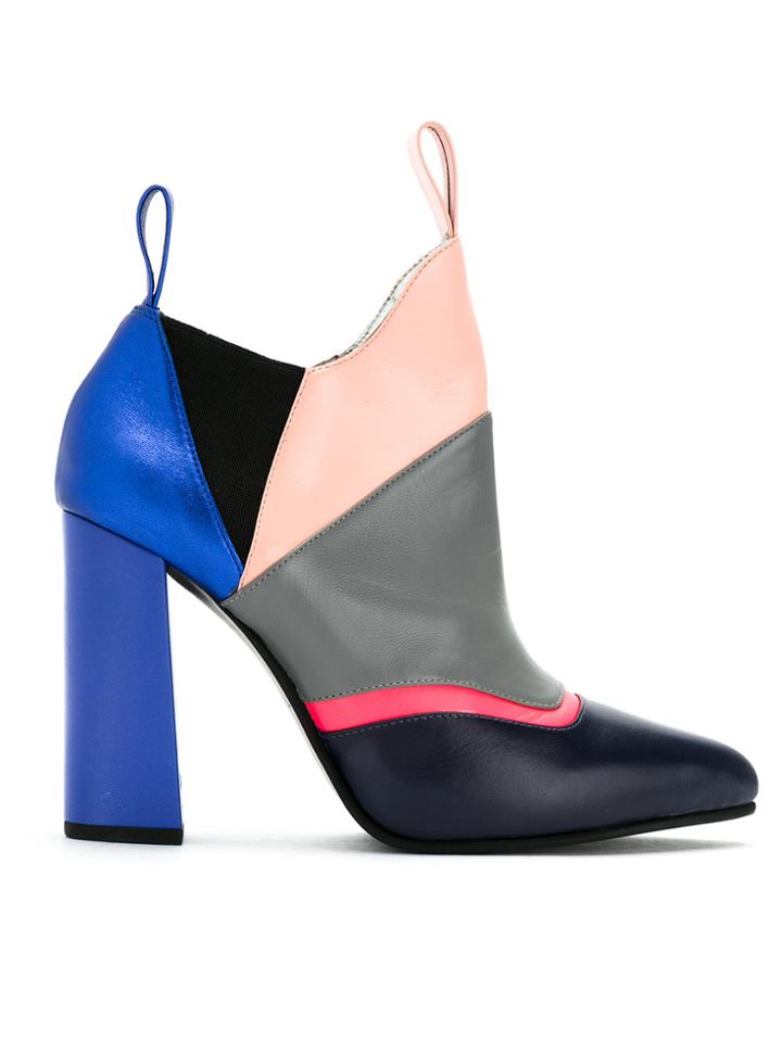 Studio Chofakian Color Blocked Ankle Boots - Multicolour