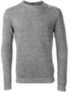 Eleventy Ribbed Marled Sweater, Men's, Size: Xxl, Grey, Linen/flax/cotton